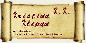 Kristina Klepan vizit kartica